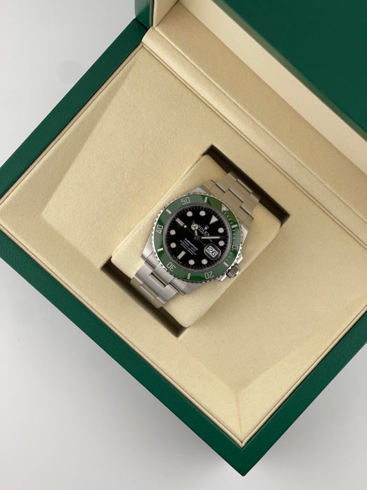Rolex Submariner Date 126610LV Starbucks mit grüner Lünette und schwarzem Zifferblatt, 41mm Oystersteel